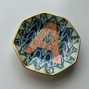 Anthropologie Ring Dish - Monogram “A”